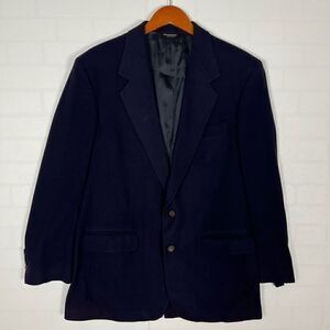 Bill Blass Mens 100% Cashmere Sports Jacket size 40-42R Navy Blue Blazer